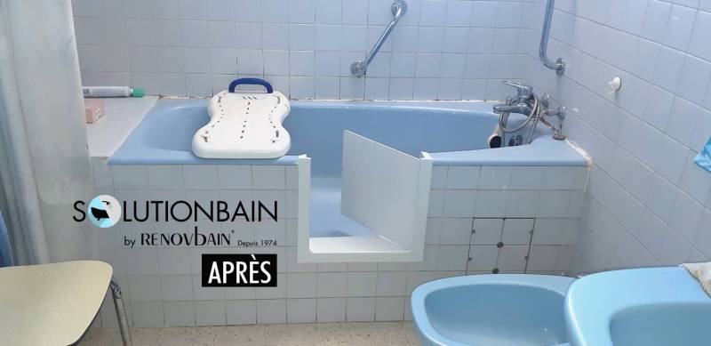 Ouverture de baignoire avec l’installation d’un portillon anti-éclaboussure