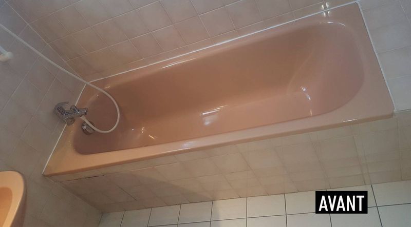 Découpe de baignoire avec installation d'un portillon anti éclaboussure