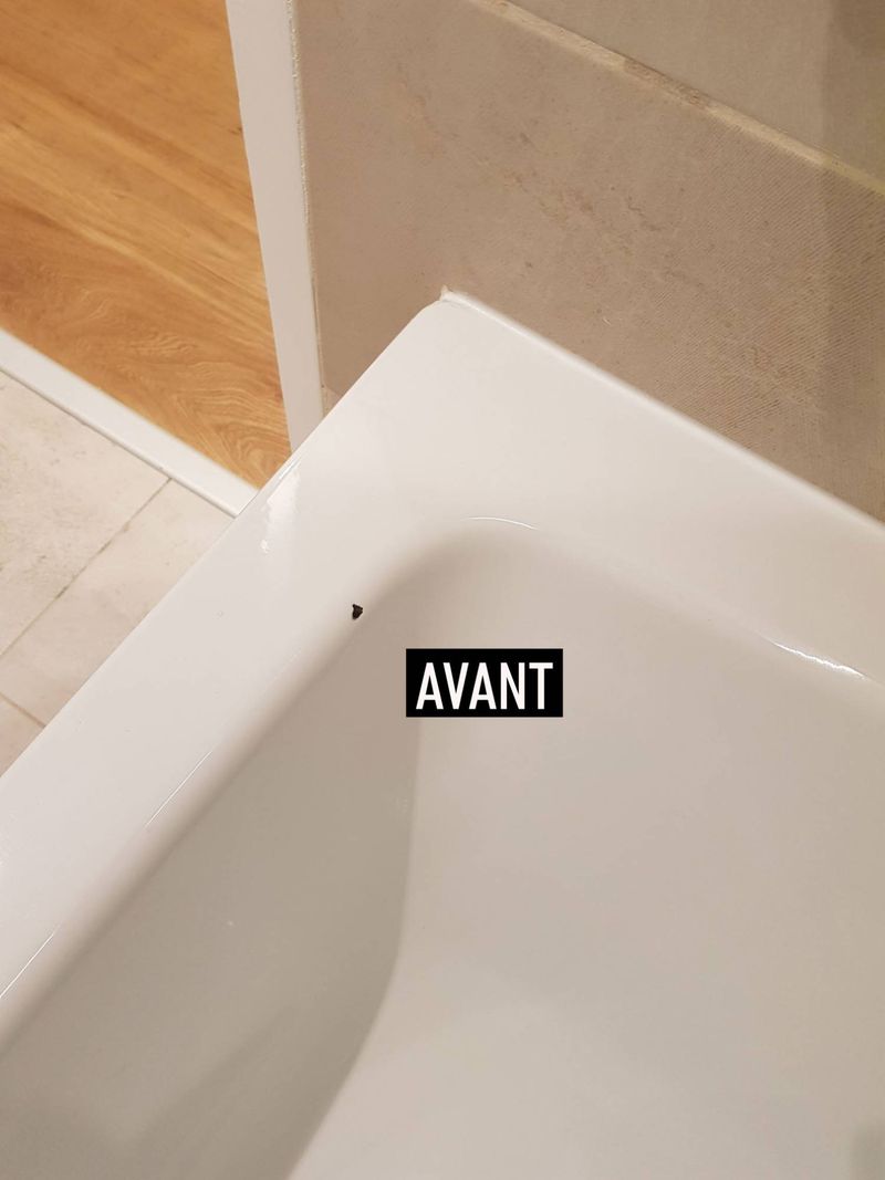 Réparer un impact sur une baignoire sans la changer.