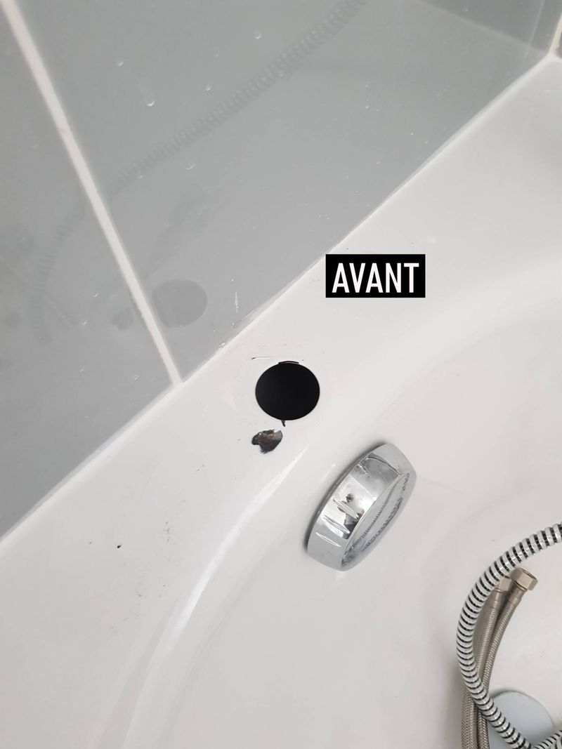 Réparation d'éclat de baignoire