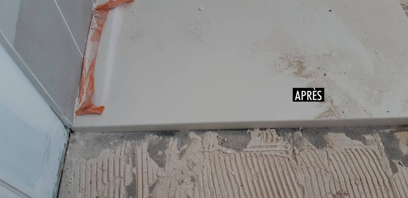 Réémaillage receveur de douche