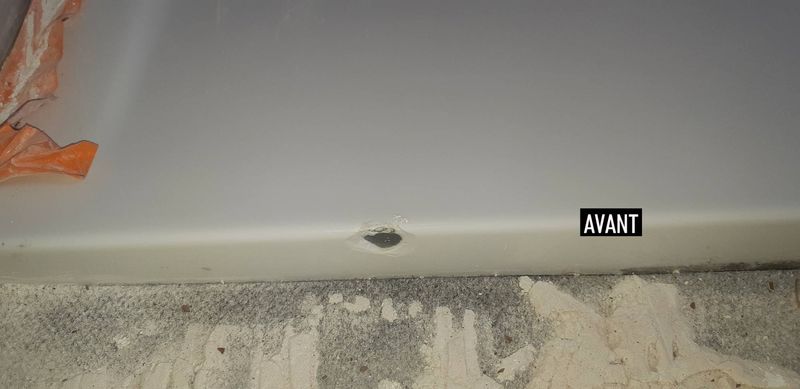 Réémaillage receveur de douche